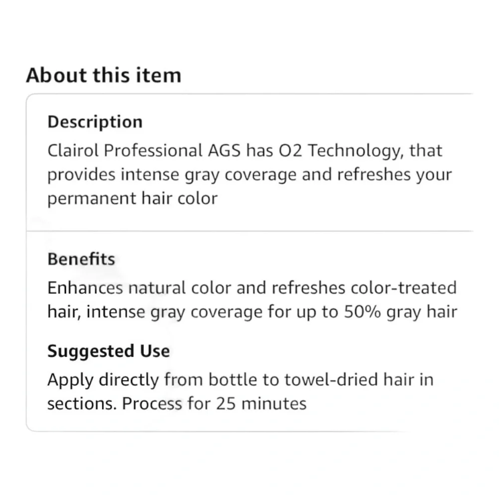 Clairol Beautiful Collection Advanced Gray Solution Semi-Permanent Hair Color